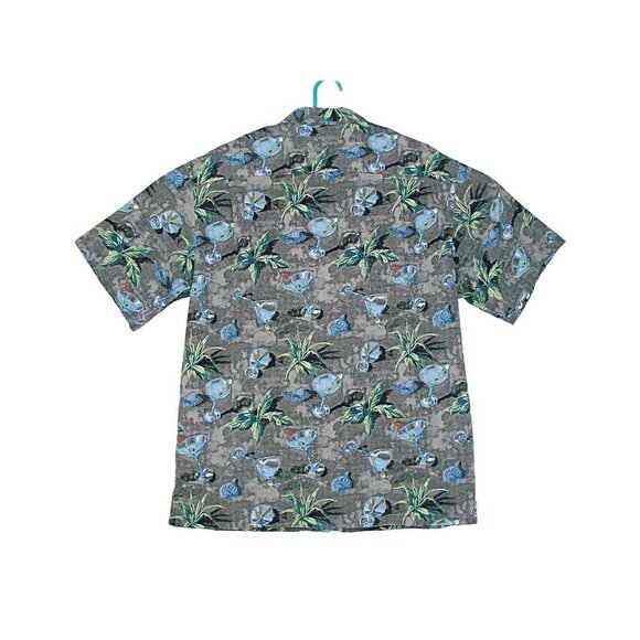 Columbia Mens River Lodge Short Sleeve Button Front Shirt Gray Tropical Size L - Picture 2 of 9